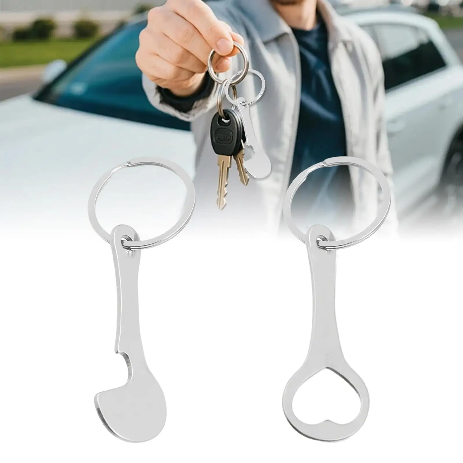 Cart Coin Keychain Reusable Market Shopping Supplies Grocery Cart Release Keyring for Women Men Shoppers Travelers Outdoor