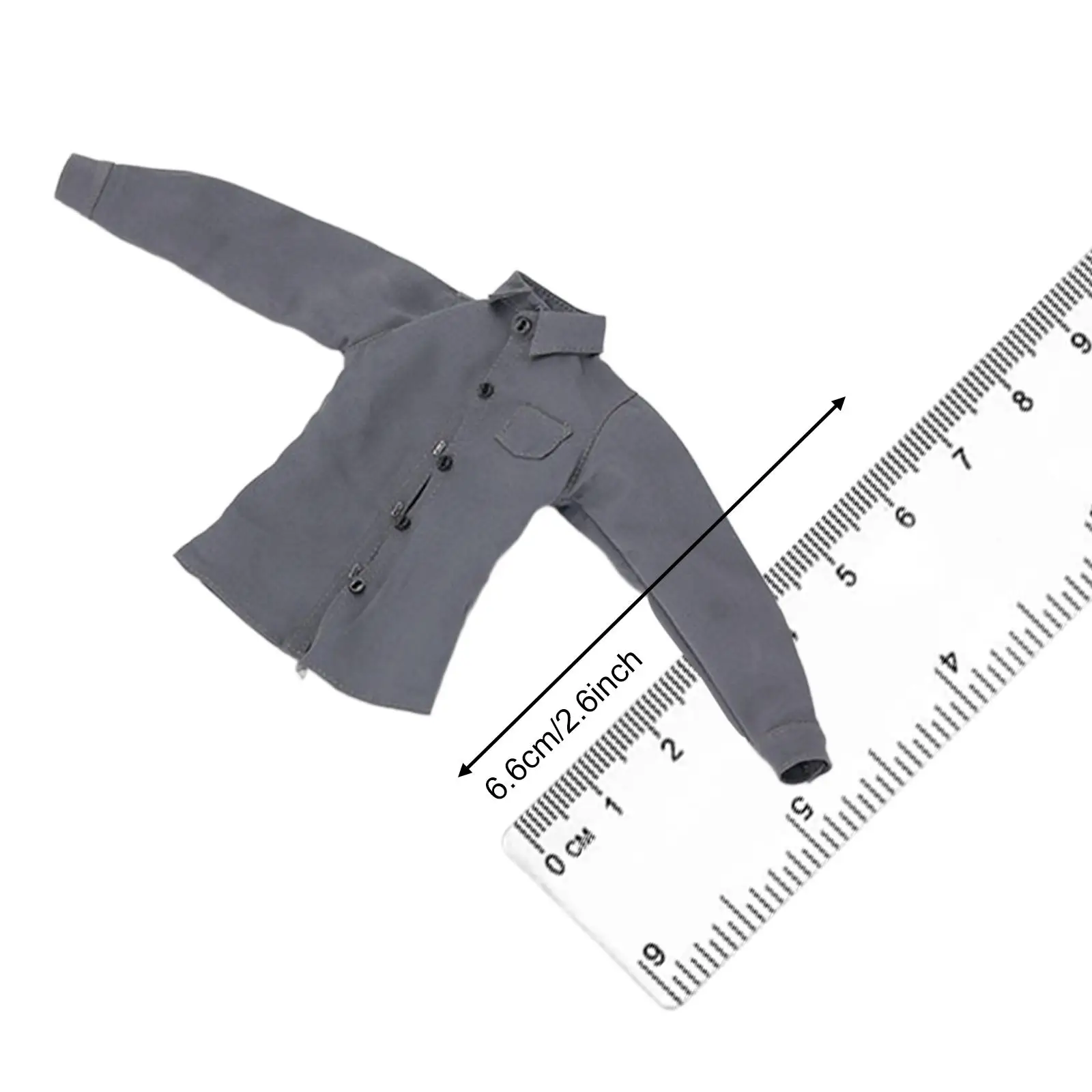 Camicia per action figure in scala 1/6 Abbigliamento in miniatura Prop Abito per bambola Costume per bambola leggero Vestito operato per accessori maschili da 12 pollici