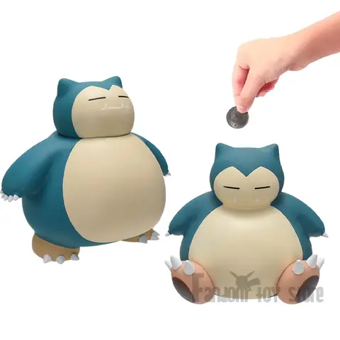 Pokémon Snorlax Sparbössa 2 Posefigur Stående Sittande Spargris Fin Sparkruka För Barn Födelsedagspresent 10 best sales Pokémon Snorlax - №1