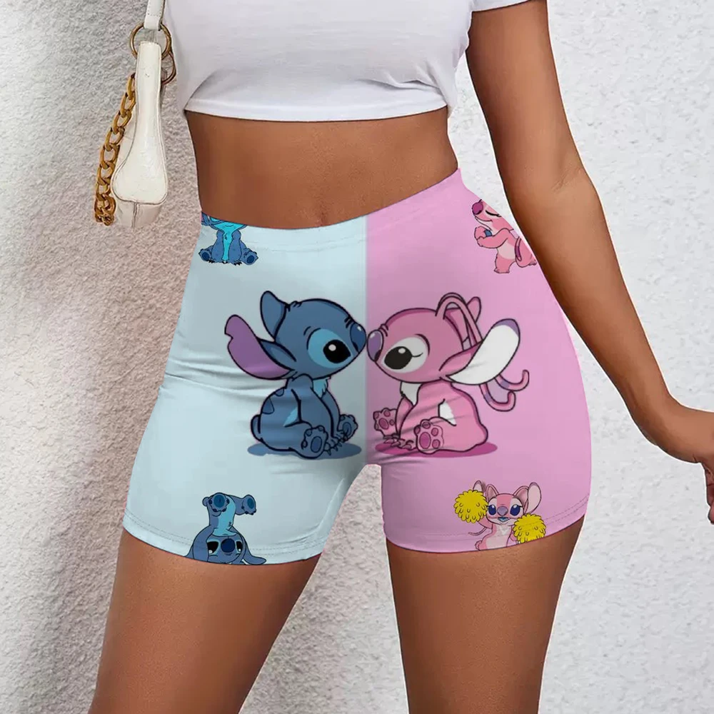 Custom Stitch Angel Volleyball Biker Gym Shorts Damen Anime Athletic Workout Yoga Shorts
