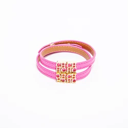 Women's Bracelet Double Layer Letter Accessories Fashionable and Eye-catching Solid Color Simple Multi Color Options