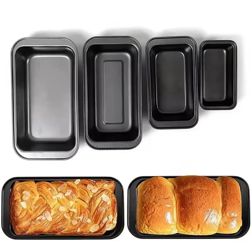 

LMETJMA Nonstick Baking Bread Loaf Pan Carbon Steel Toast Bread Pan Tin Kitchen Rectangle Bakeware for Brownies Meatloaf JT233
