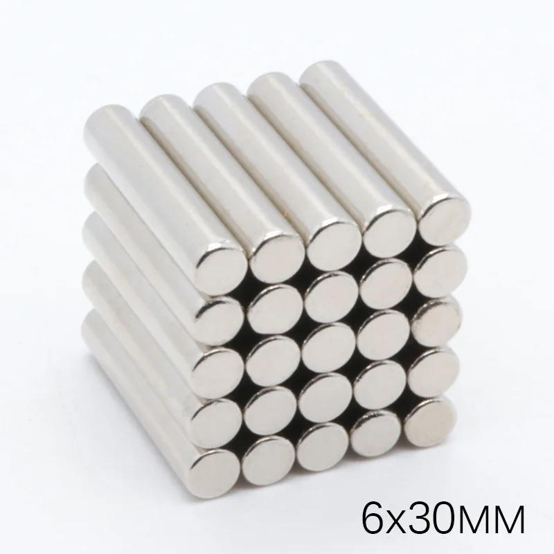 6x30 mm Thick Strong Cylinder  Magnet 6mm*30mm Round  Magnet 6x30mm  For Home Refrigerator,Office,DIY 6*30 mm