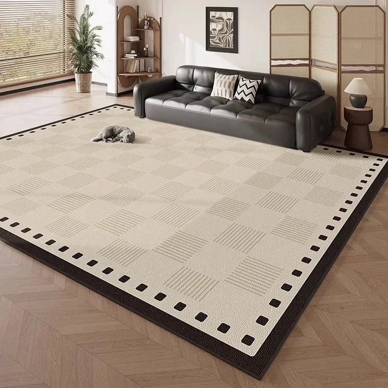 French Vintage Geometric Living Room Rug 4