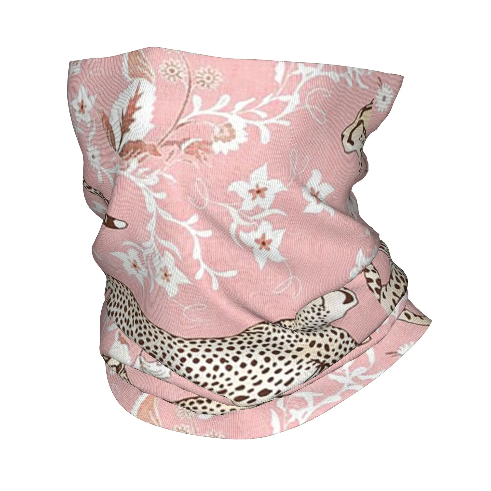 

Бандана-шарф с принтом гепарда и леопарда, цвета розовой хлопковой конфеты, теплый головной убор для мужчин и женщин, для походов и рыбалки