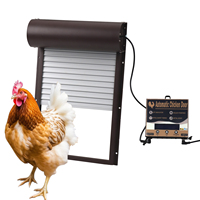 NEW Automatic Chicken Coop Door Solar Powerd Metal Rolling Curtain Chicken House Door With Timer For Chicken Duck Poultry