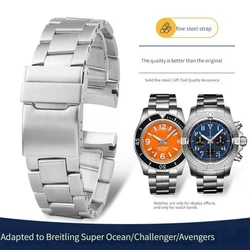 316L Stainless Steel With Quality Deployment Clasp Wrist Watch Band 22mm For Breitling Strap Superocean Bracelet Men