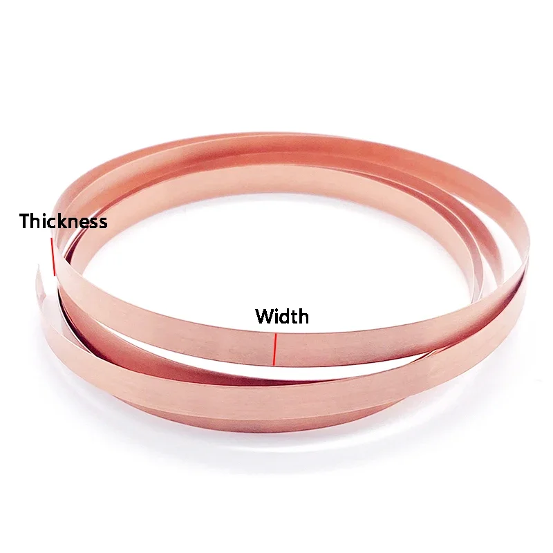 1M Length T2 Copper Strip 0.15/0.2/0.3/0.4mm Thickness for 18650/21700 Battery Welding Welder Machine Contractors & DIY Projects