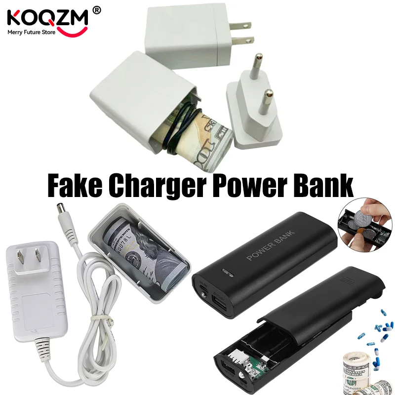 

Поддельная вилка зарядного устройства, 1 шт., поддельное зарядное устройство Power Bank для карманных секретных сейфов, отсек для хранения, карманное отверстие, скрывающие предметы