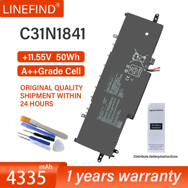 C31N1841 Laptop Battery For ASUS ZenBook UX334FL UX333FAC UX433FL UX433FLC UM433DA UM433IQ UM434DA UM434IQ 11.55V 50WH