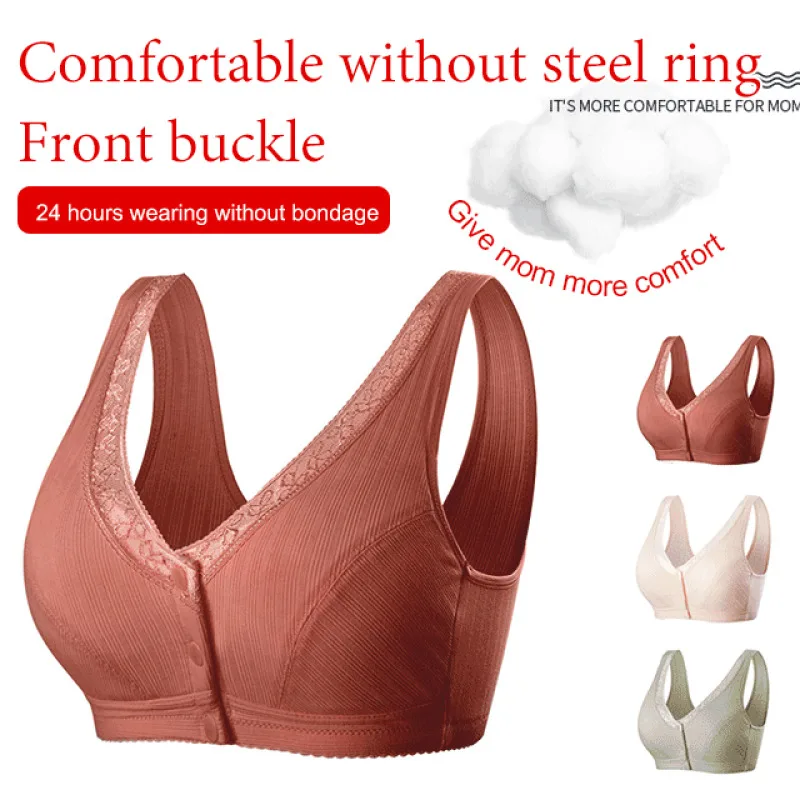 Women's Tank Top Thin Bra Front Button Underwear