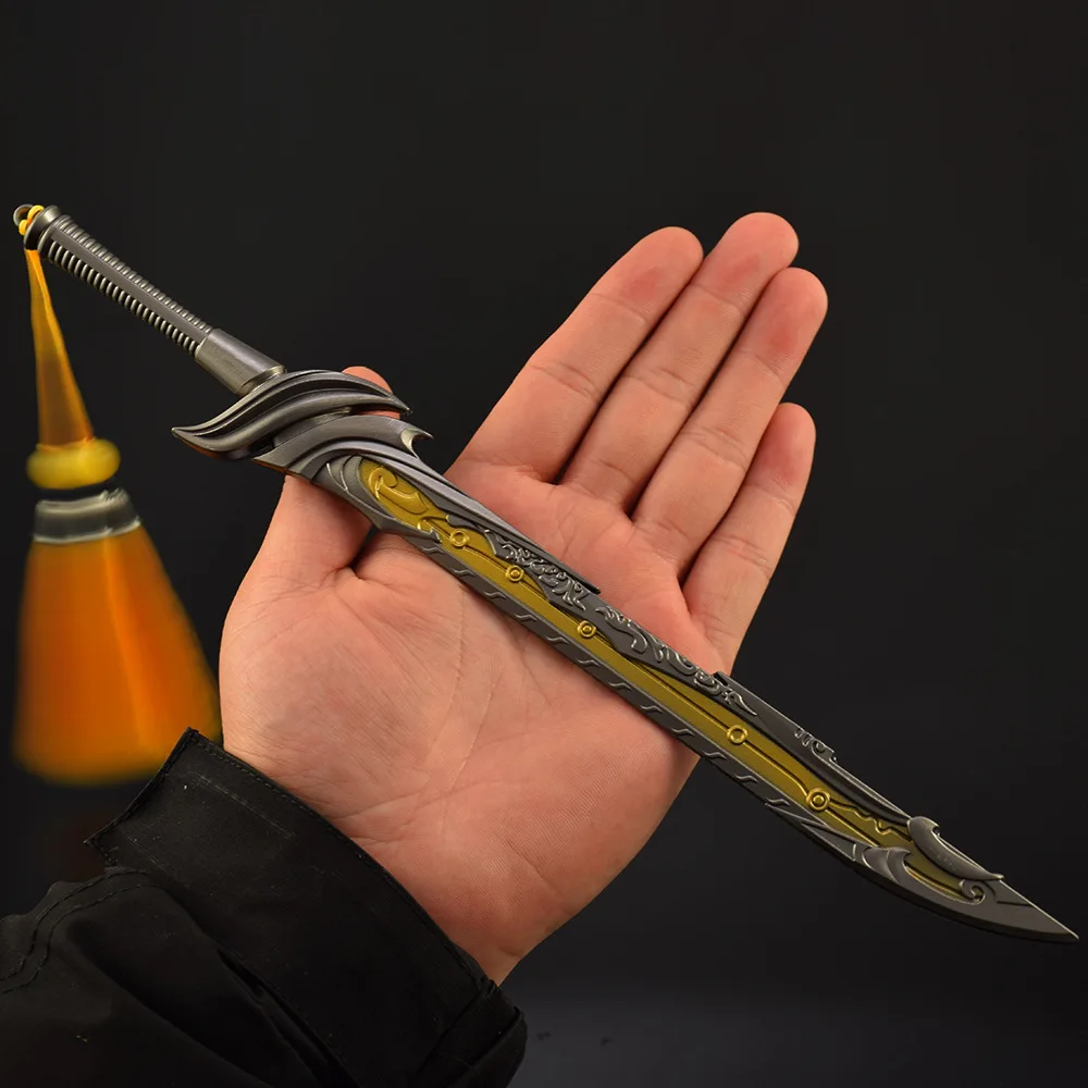 Naraka:Bladepoint 30cm Xuanwen Jinghong Blade Game Peripheral All Metal Samurai Katana Sword Model Collection Craft Toys Gifts