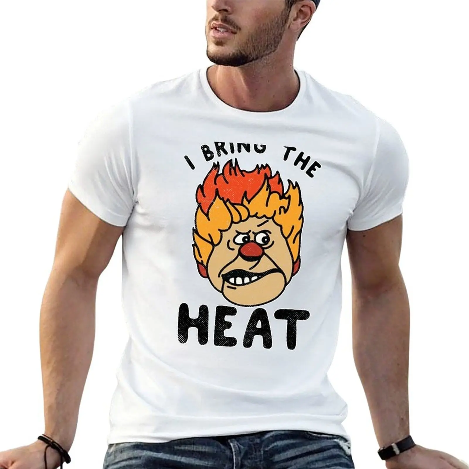 

I Bring The Heat Christmas Cartoon Character T-Shirt cotton t shirt man man t shirts high quality luxury brand T-Shirt