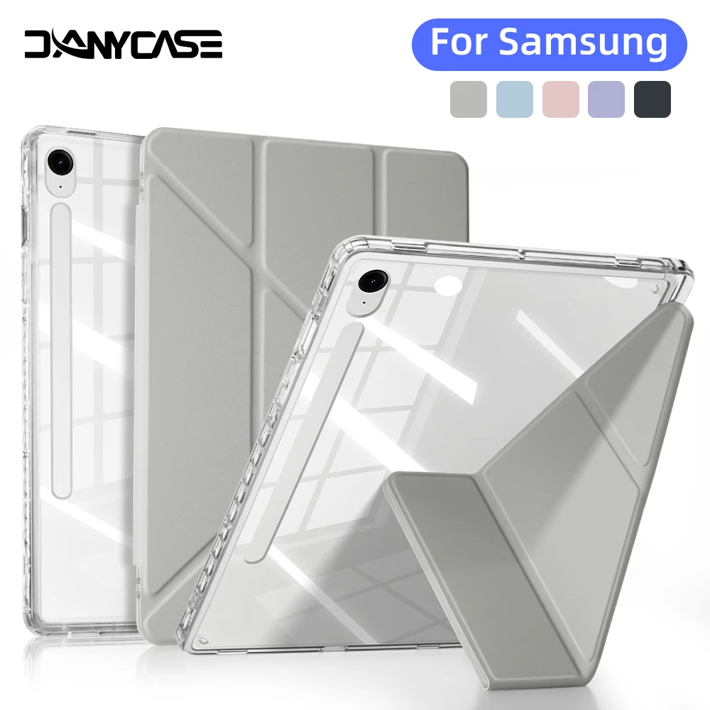 For Samsung Galaxy Tab Case for S9 S9FE  11inch S9 Plus 12.4in A9 8.7in A9 Plus 11in Magnetic Y-type Case With Pen Slot