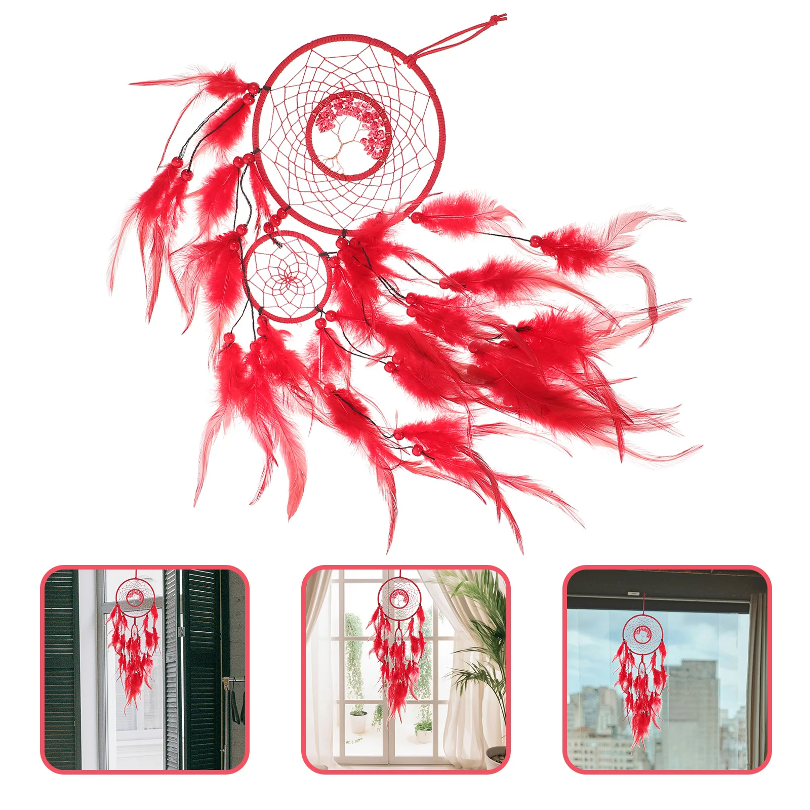 

Dream Catcher Hanging Decor Bohemian Wall Window Pendant For Bedroom Living Room Nursery Balcony Yard Indoor Outdoor Home