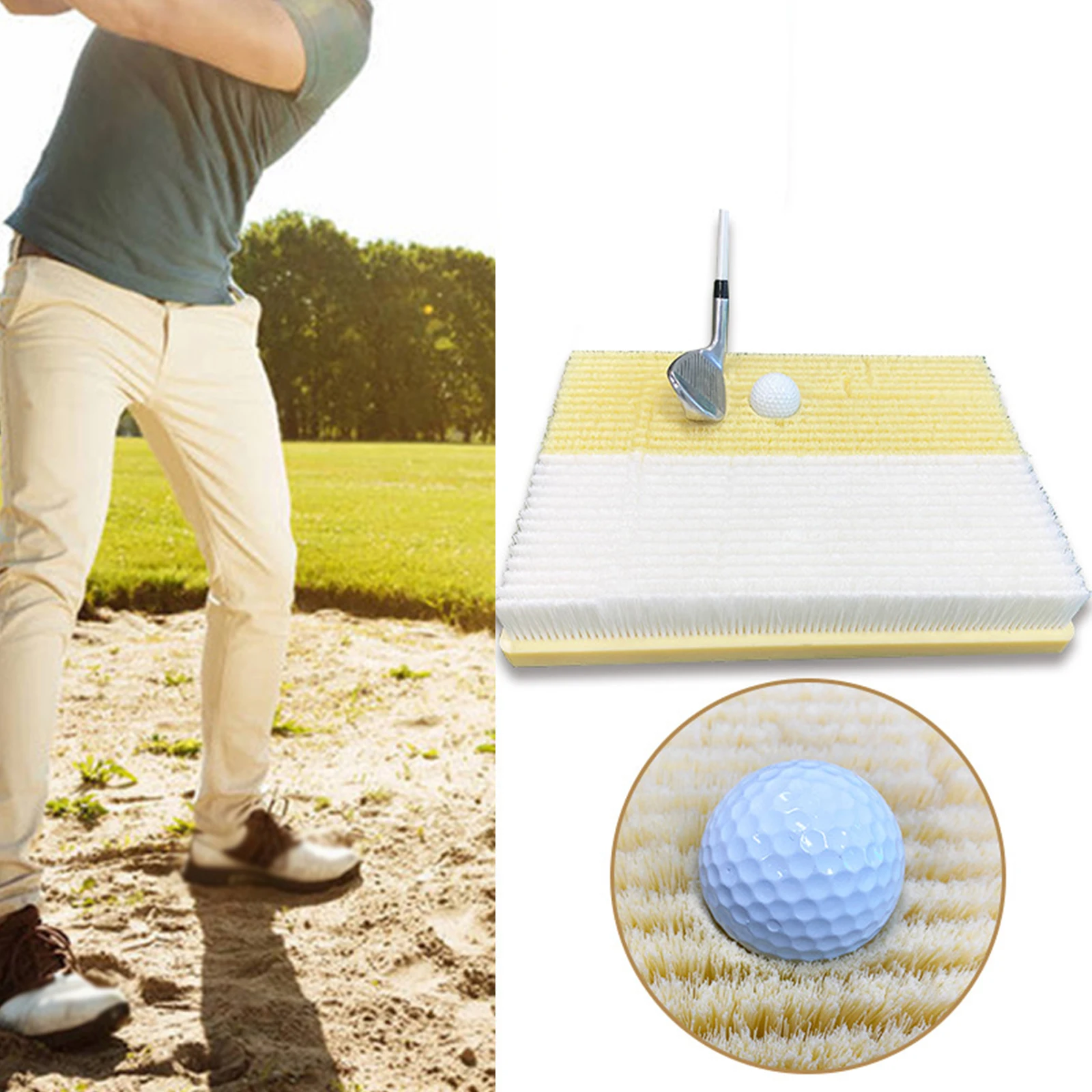 Bunker Mat Realistic Golf Swing Trainer Bunker Mate for Indoor Outdoor Golf Bunker Home Office Chipping Practice Golf Simulator