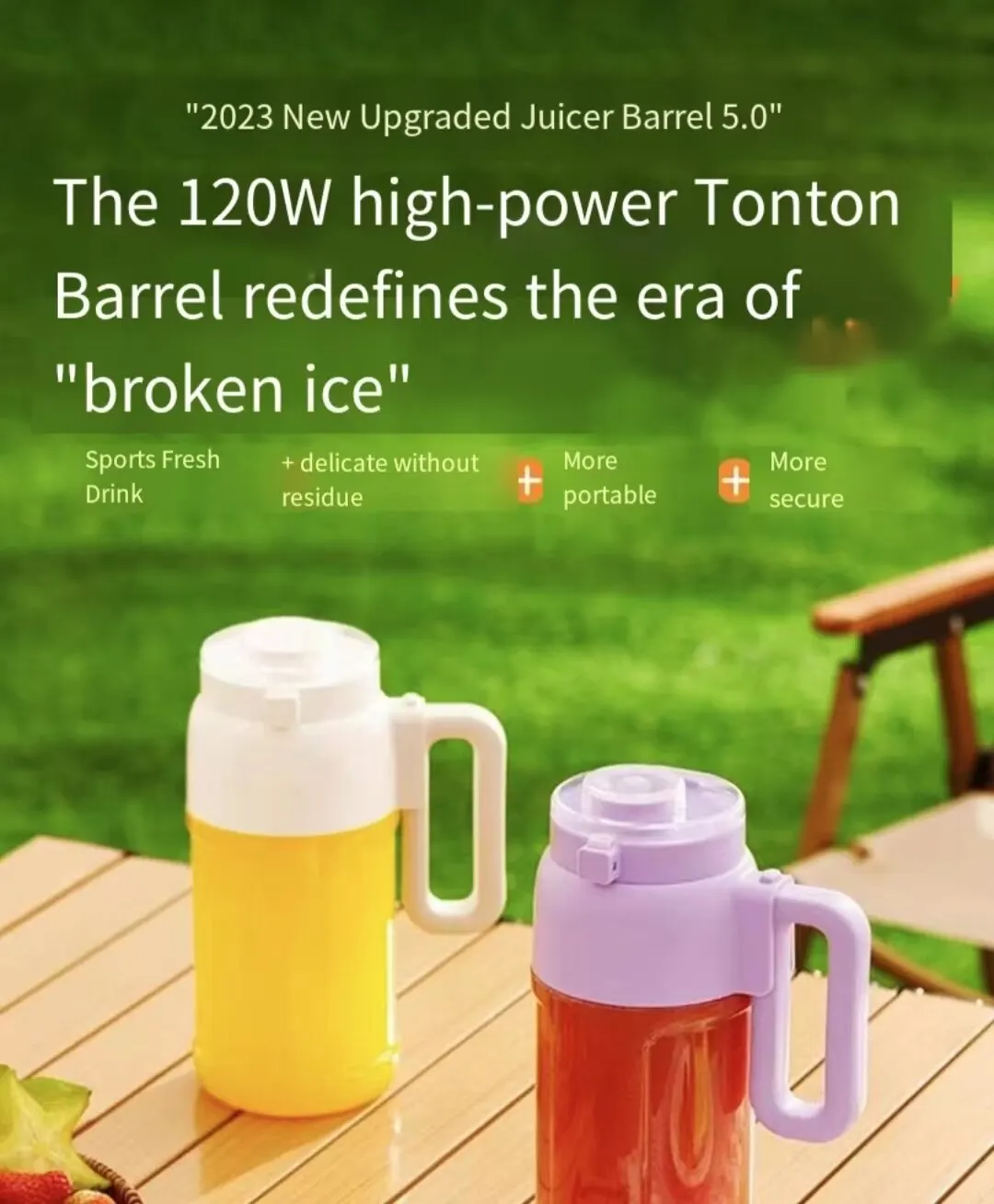 Portable Blender for Shakes and Smoothies Personal Blender with 10 Blades 1000ML Mini Blender Portable with USB Rechargeable