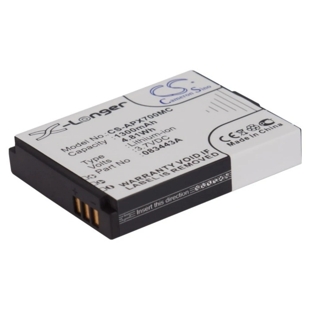 

Li-ion Camera Battery for Actionpro, 3.7V, 1300mAh, Compatible Models: ISAW A1, ISAW A2 Ace, ISAW A3, X7