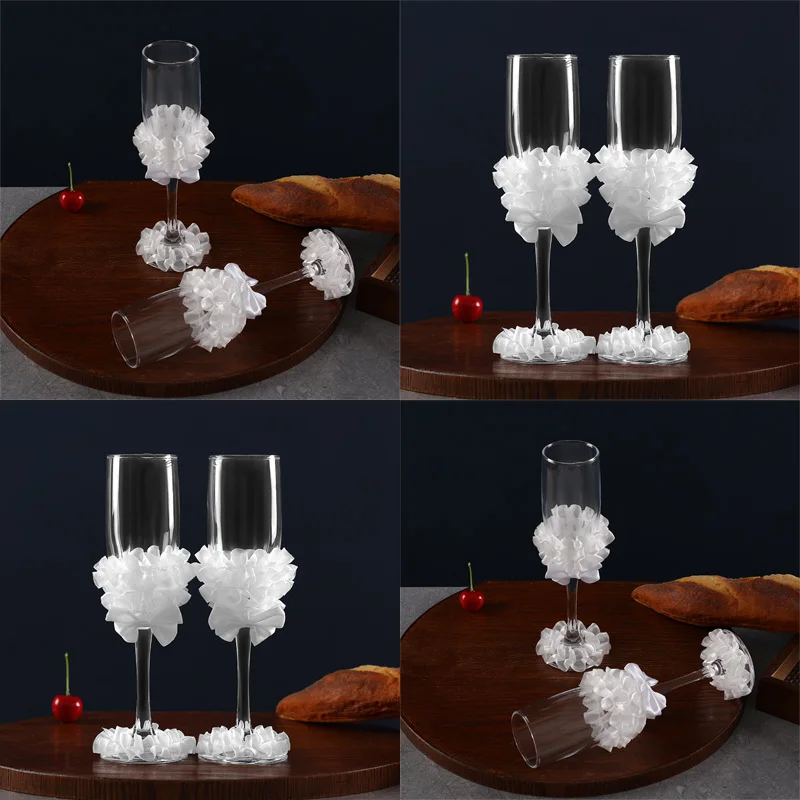 Paire de verres à champagne romantiques en forme de cœur – Tasses à pain grillées pour couple d'anniversaire de mariage