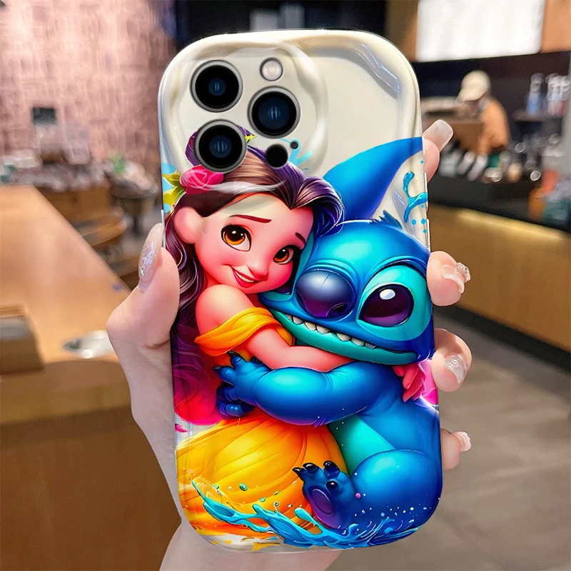 سنو وايت ارييل حافظة لهاتف آيفون 16 15 14 برو ماكس 13 12 Mini 11 XS X XR 8 7 Plus SE 2022 2020 سيليكون غطاء مقاوم للصدمات Funda