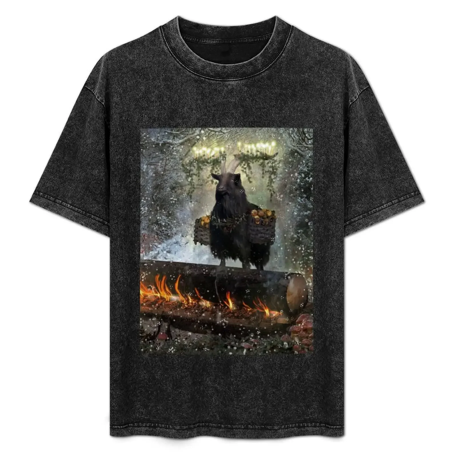 

Goaty McGoaterson the Yule Goat T-Shirt Casual Loose Fit Summer Tee Shirt
