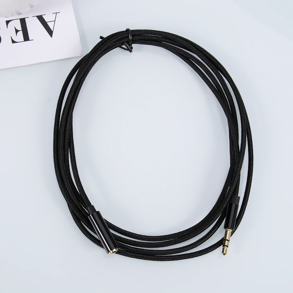 

3.5mm Headphone Extension Cable 5 Meters Long Black Aluminum Alloy Shell Male to Female Aux Extension Cable Premium Stereo Sound