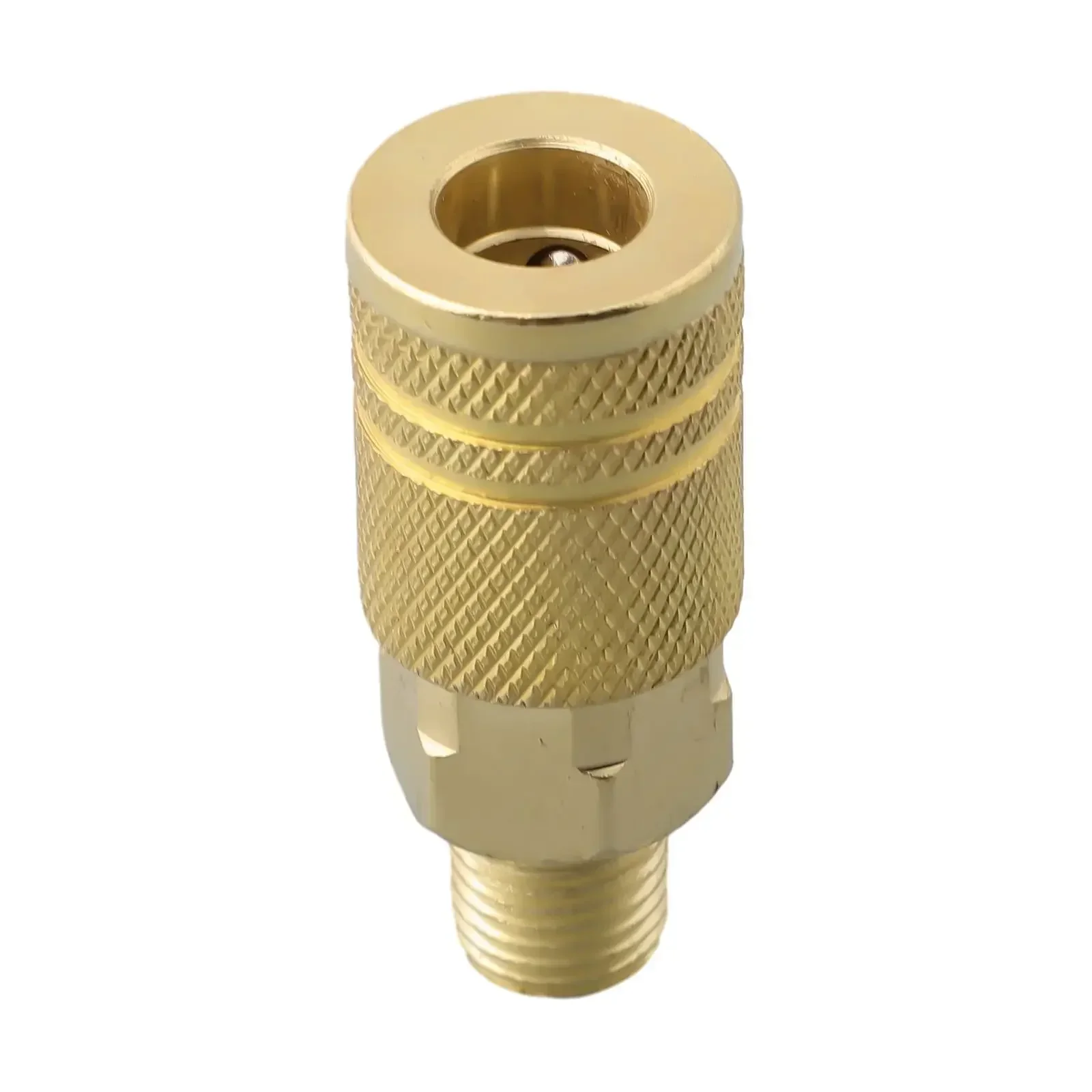 

Quick Connector Pneumatic Fitting Gold Male Thread US Standard 1/4NPT Copper Plated Coupling Connector Coupler