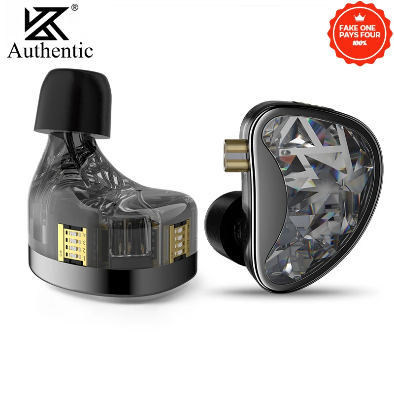 KZ-AS24 twelve unit dynamic iron earphone with tuning switch HIFI fever stage monitoring in ear earbuds