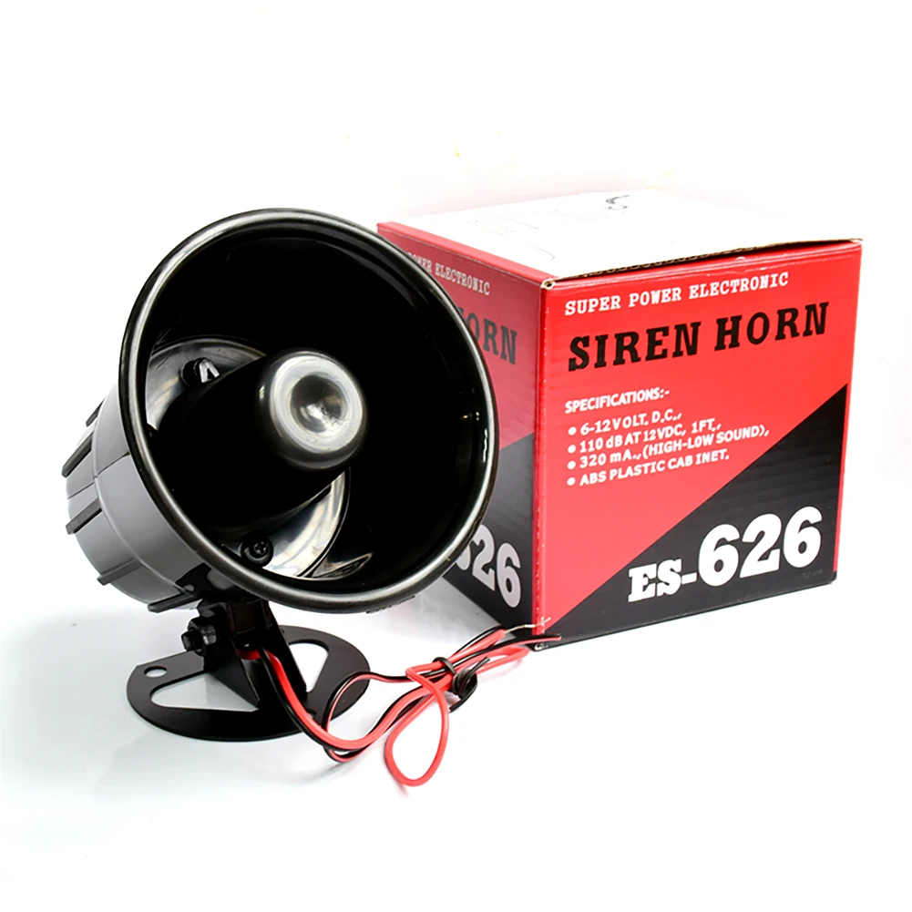 15W Outdoor Alarm Siren Speaker High Decibel 110Db Security Alarm System Compatible DC 12V Exterior Wire Loud Horn for Safety Al