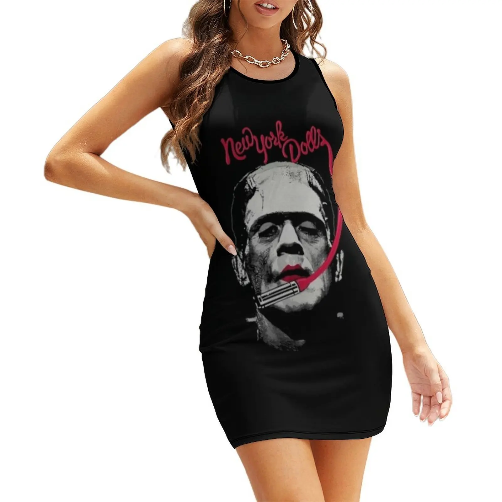

New York Dolls T-ShirtNewyork frank Sleeveless Sundress party dresses women summer women's dress 2025