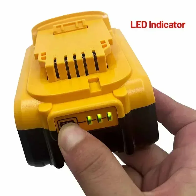 Bateria de íon de lítio de substituição 20v dcb200 12000mah para dewalt dcb205 dcb201 dcb203 bateria de ferramenta elétrica 20 volts max com carregador