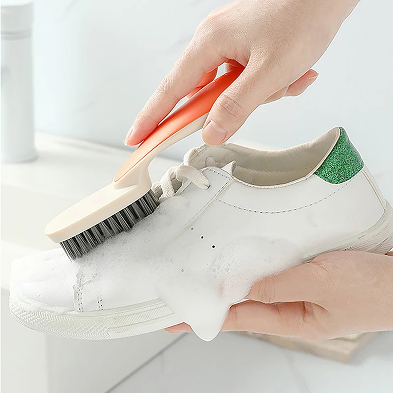 Cepillo de fregado de cerdas suaves para ropa de lavandería, cepillo de fregado de zapatos, cepillo de limpieza de manos de plástico portátil para cocina y baño
