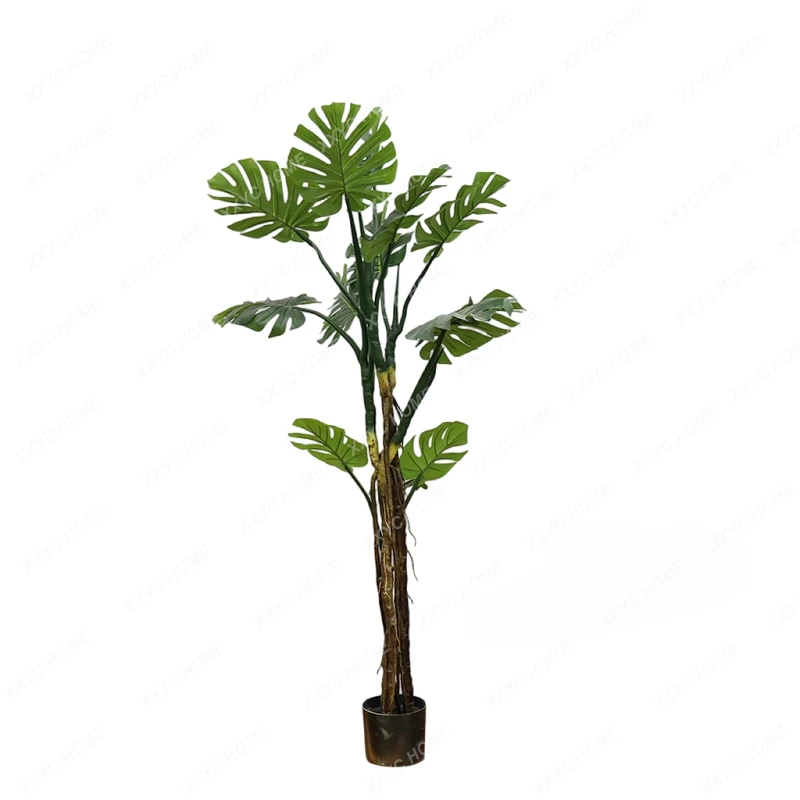 

Monstera Deliciosa Simulation Nordic Style Flower Fake Trees Indoor Living Room Floor Bionic Bonsai Landscape Decoration