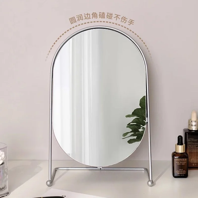 Modern Nordic Mirror Shower Aesthetic Hand Desk Funky Compact Luxury Korean Girls Mirror Cosmetics Spiegel Wand Home Decorations