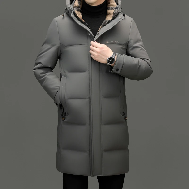 Long Down Jacket Man High Quality Duck Down Padding Designer Clothes Men Hooded Jackets Winter Jacket Casual Man Sack Male Coat