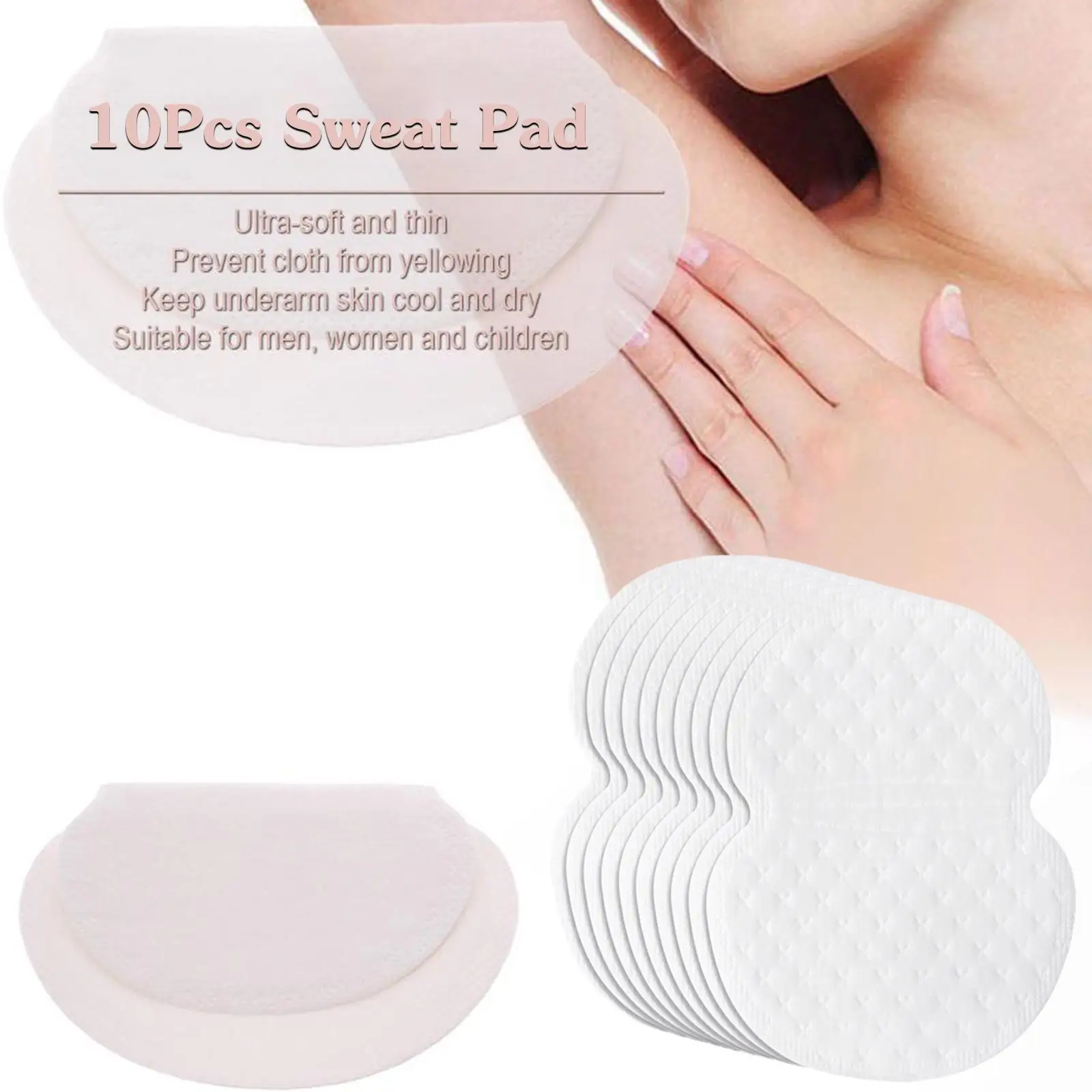 

10pcs Underarm Sweat Pads Summer Deodorants Absorb Liners Underarm Gasket Disposable Armpit Absorb Sweat Shield Pads