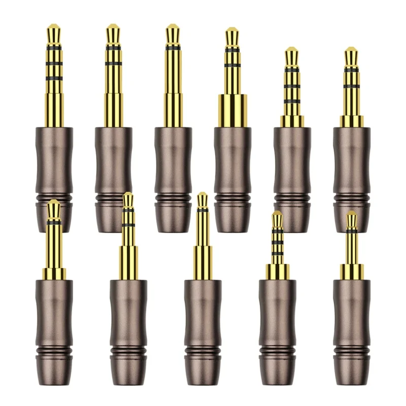 Earphone Soldering Connector 2.5mm 3.5mm Earphone Plugs 2/3/4 Pole Mono Stereo 2.5/3.5Mini Jack Headphone Extended Adapters