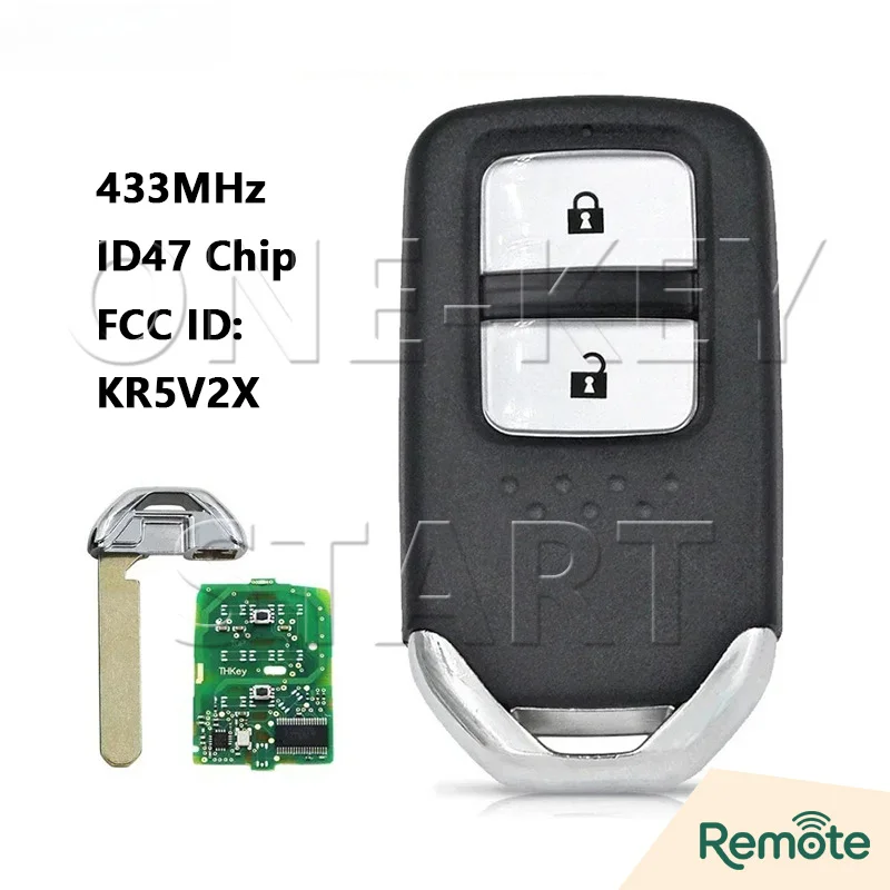 FCC: KR5V2X ID47 Chip 433MHz Proximity-Autoschlüssel für Honda City CRV HRV Civic Odyssey Clarity Jazz Pilot XRV Venzel EX-L – Detail 7