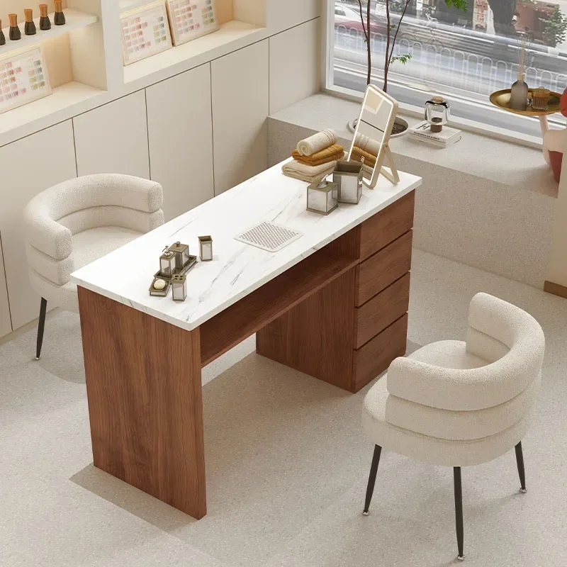 

Nail Table Marble Salon Tables Manicure Nails Desk Makeup Storage Organizer Professional Designer Hair Nageltisch Furniture