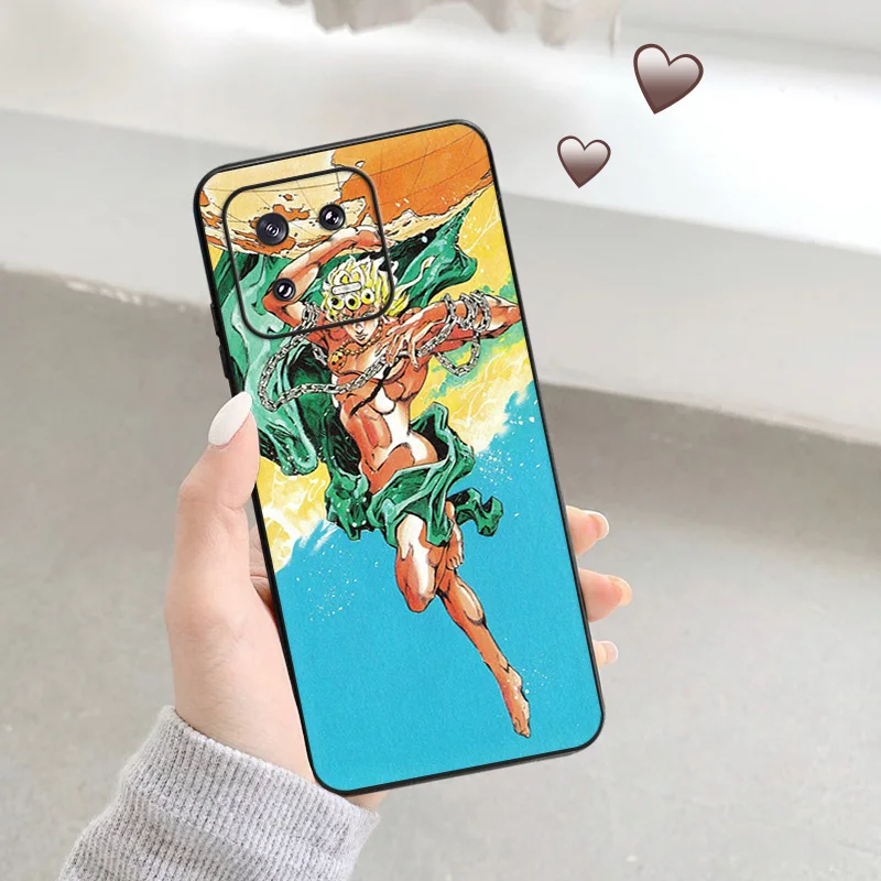 Matte Phone Case for Redmi Note13 Pro 5G 4G Note 12 12c 13c Xiaomi 12X 12T 13 Lite JoJo's Bizarre Encyclopedia Black Soft Cover