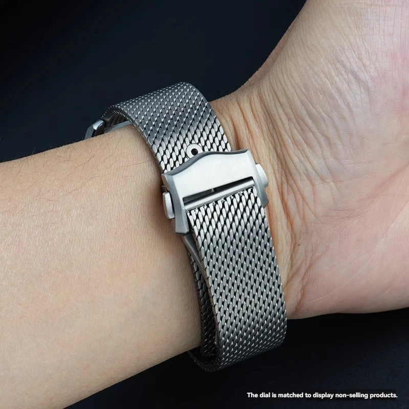 Per Omega Seamaster 007 300 cinturino per orologio AT150 cinturino per orologio in lega di titanio intrecciato cinturino per orologio da uomo in metallo titanio di fascia alta 20mm