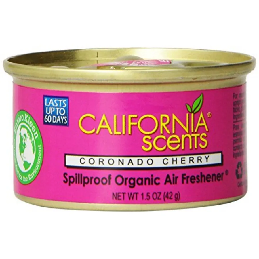 

California Scents Spillproof Organic Air Freshener, Coronado Cherry, .5 Ounce Canister Pack of 4