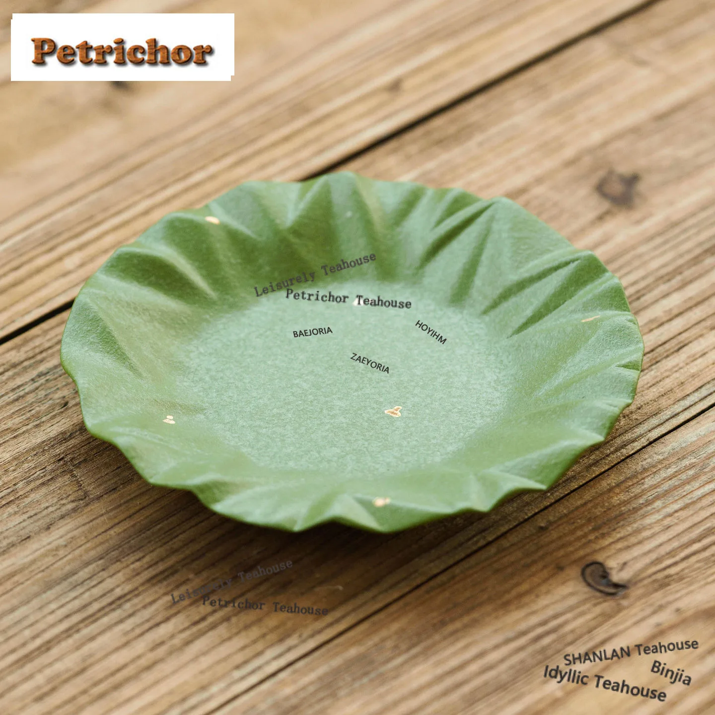 HOYIHM Citrus Green Sprinkle Gold Pot Bearing Holder Teacup Dessert Serving Trays Dry Soaking Table Tea Tray Coasters Cha