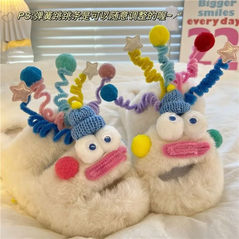 شباشب قطنية بنعل سميك وقطيفة توفر الدفء المضاد للانزلاق ومقاومة التآكل للاستخدام المنزلي شباشب شعر بعد الولادة #2