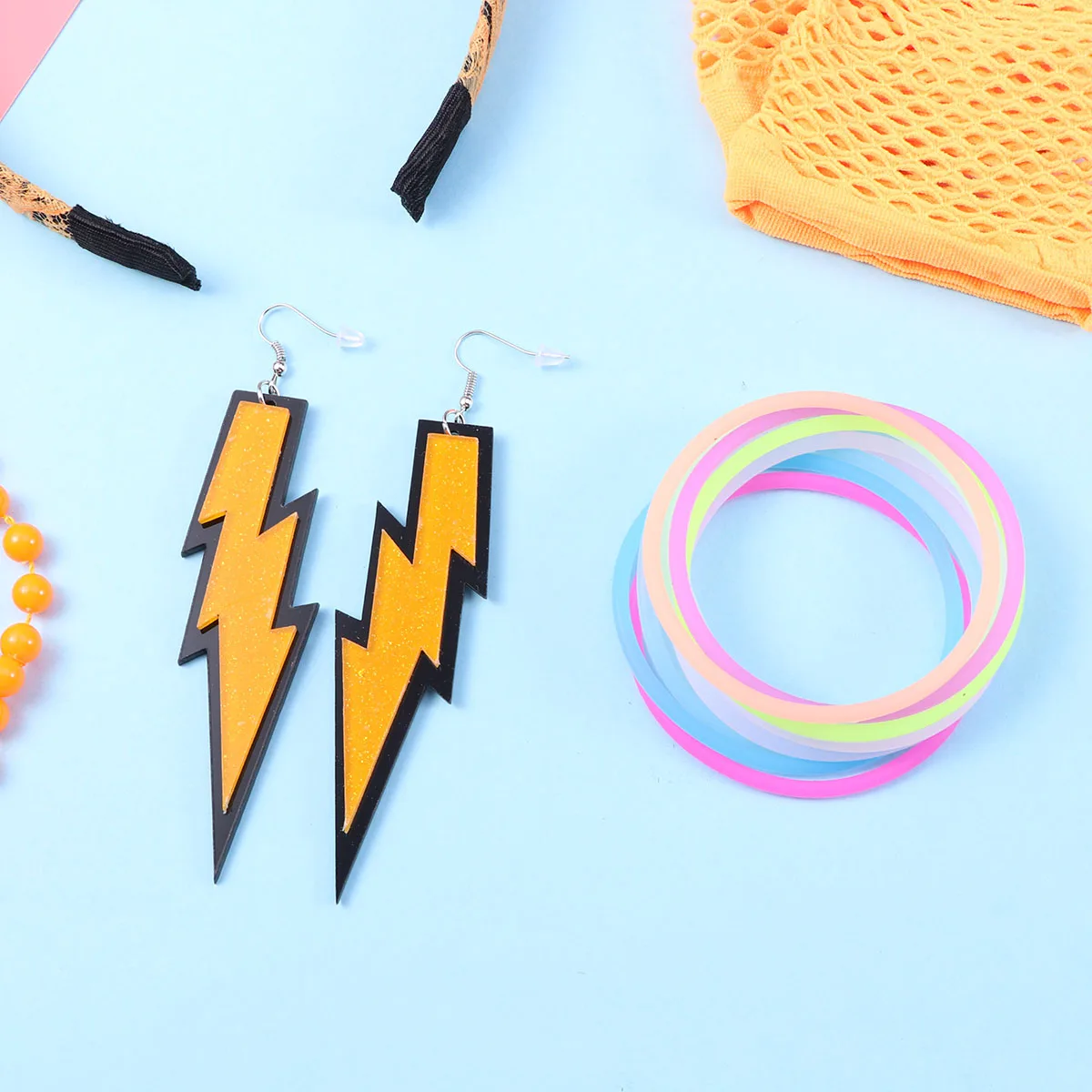 

80 S Dance Recital Accessories 80s Costume Apparel Party Dress Fishnet Gloves Fancy