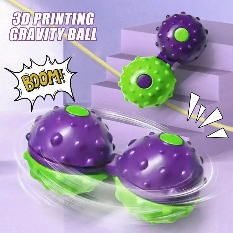 Massaggio Gyro Ball Finger Toys Antistress giroscopio con punta delle dita strumento di massaggio portatile Design sagomato Siamese multifunzione