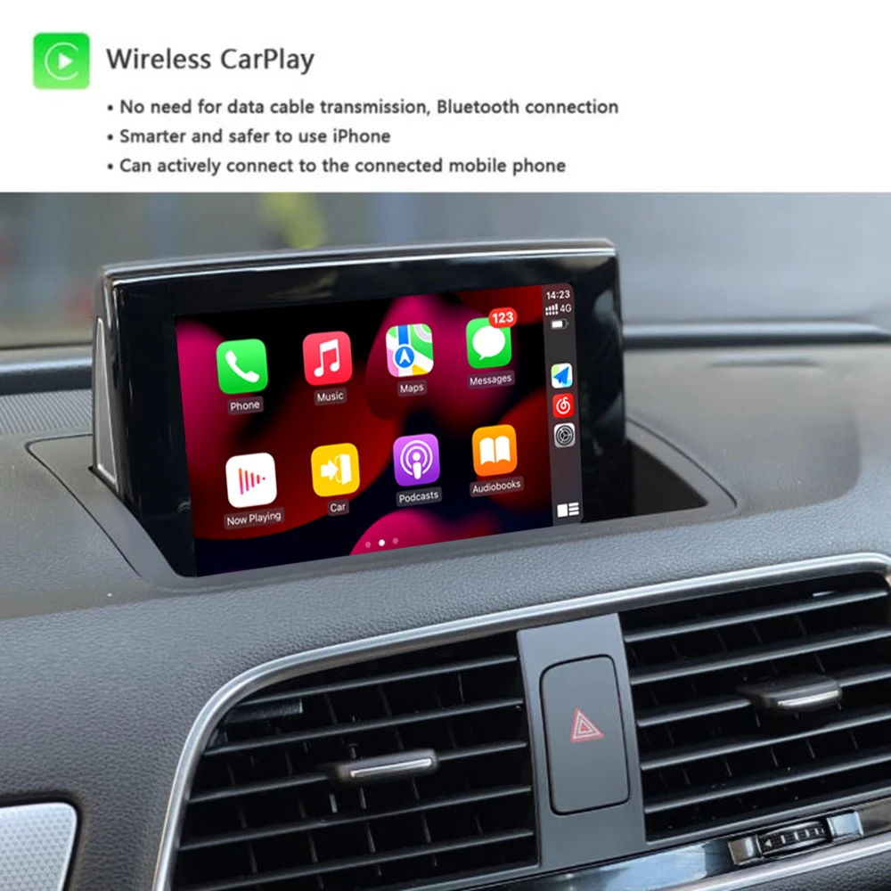 Wireless CarPlay Android Auto Box  For Audi Q3 (8U) 2012-2018  Kit Bosch