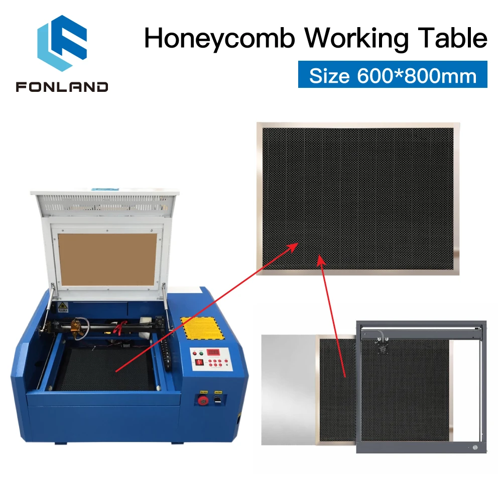 FONLAND Honeycomb Working Table 600*800mm Customizable Size Board Platform Laser Part for CO2 Laser Engraver Cutting Machine