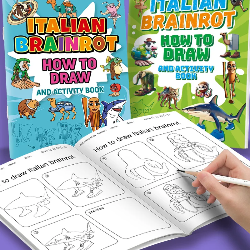 How to Draw Italian Brainrot Activity Book: Easy Step-By-Step Drawing Projects |   Funny Creatures Art Book for Kids