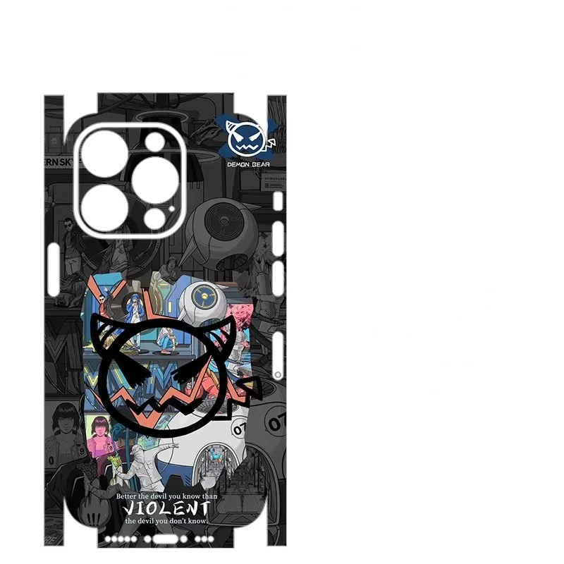 Full Coverage Colorful Phone Stickers Film For iPhone 17 1615 13 14 Pro Max Back Skins Sticker For iPhone13 Mini Cover Body Film